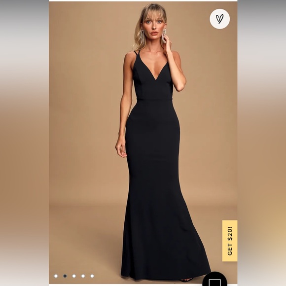 Never worn black gown from lulus. Can’t return so selling - Picture 2 of 7